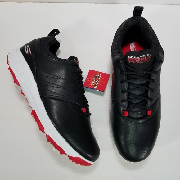 Skechers Go Golf Torque Pro Golf Shoes Black Red Men's Size 8 - Picture 1 of 10